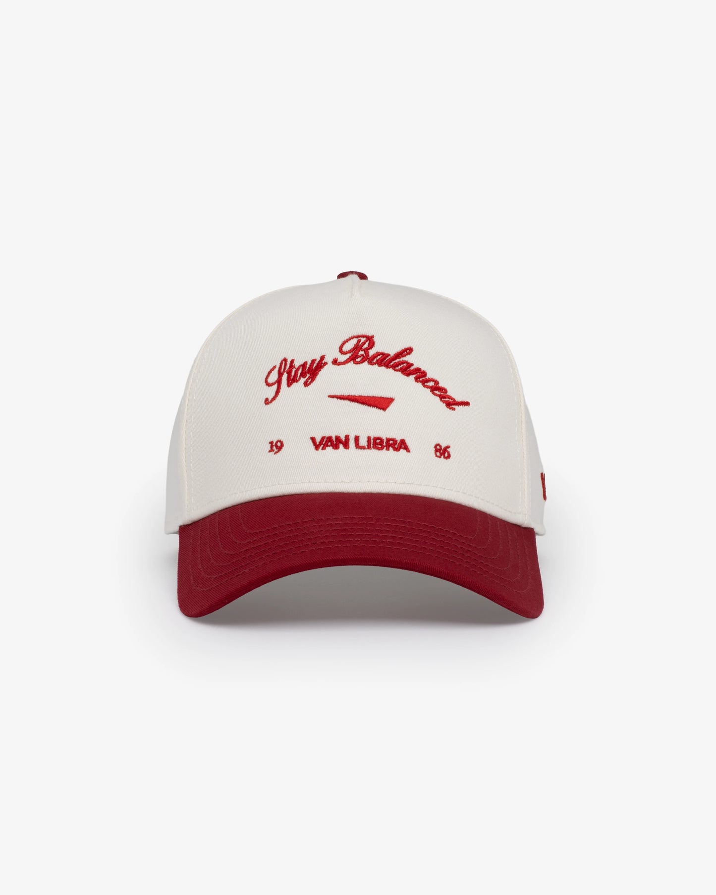 Stay Balanced Script Hat - Bone/Brick