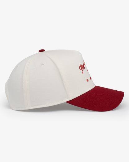 Stay Balanced Script Hat - Bone/Brick