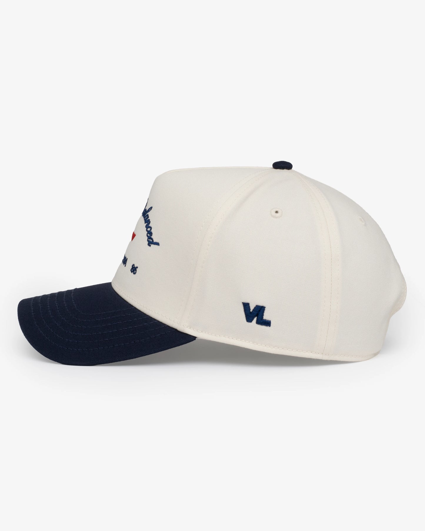 Stay Balanced Script Hat - Bone/Navy/Cardinal