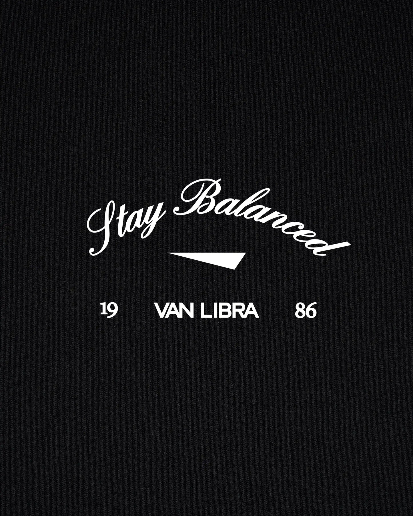 Stay Balanced Script Hoodie - Blackwood