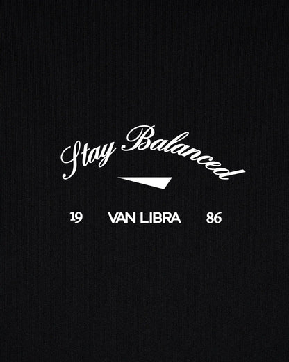 Stay Balanced Script Hoodie - Blackwood