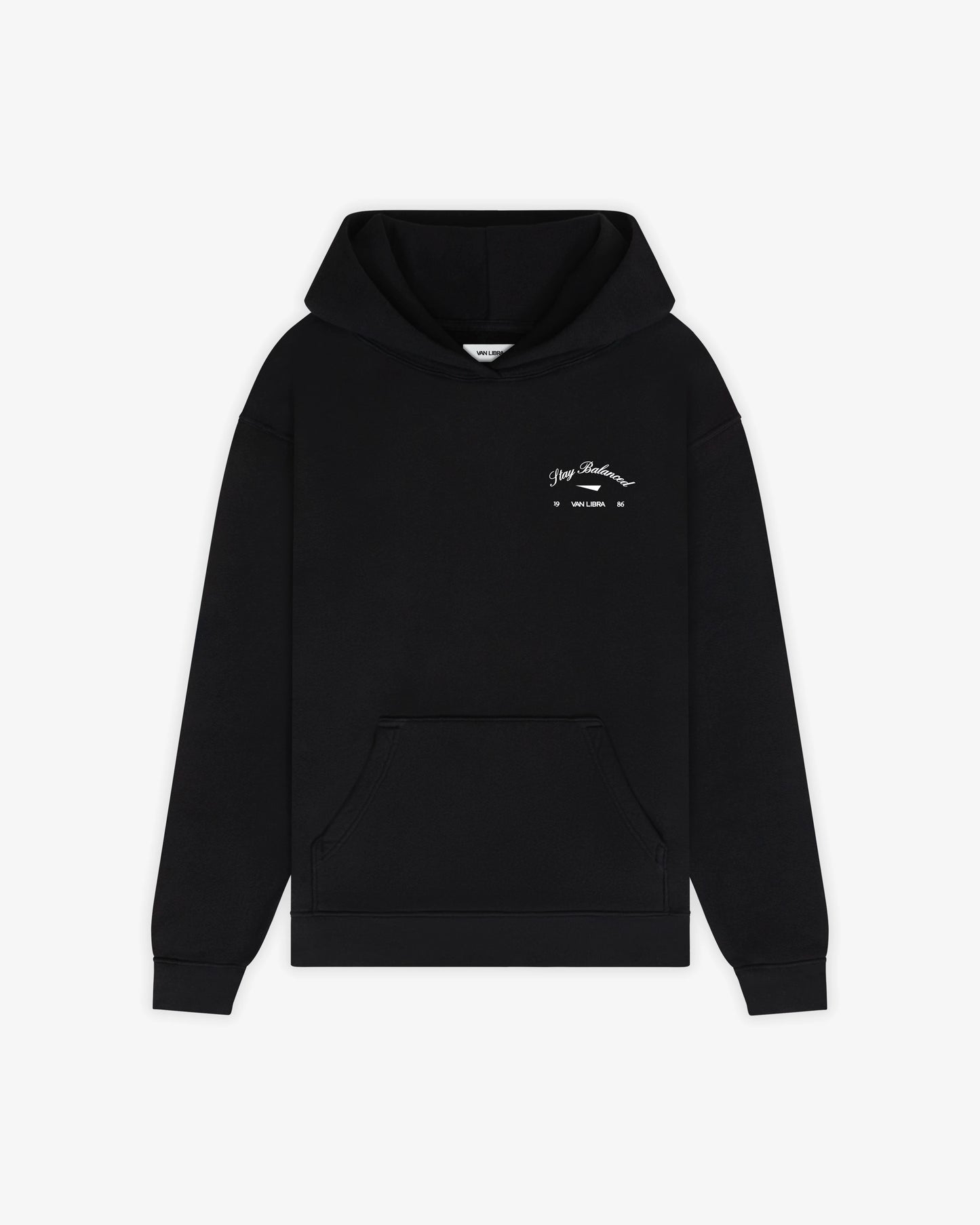 Stay Balanced Script Hoodie - Blackwood