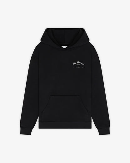 Stay Balanced Script Hoodie - Blackwood
