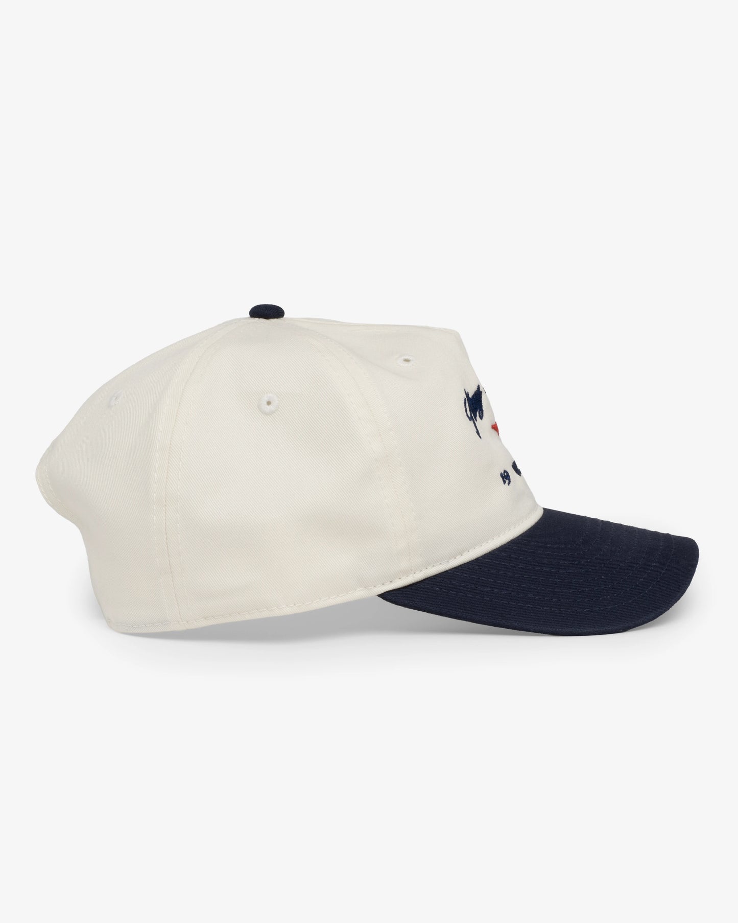 Stay Balanced Script Relaxed Hat - Bone/Navy/Cardinal