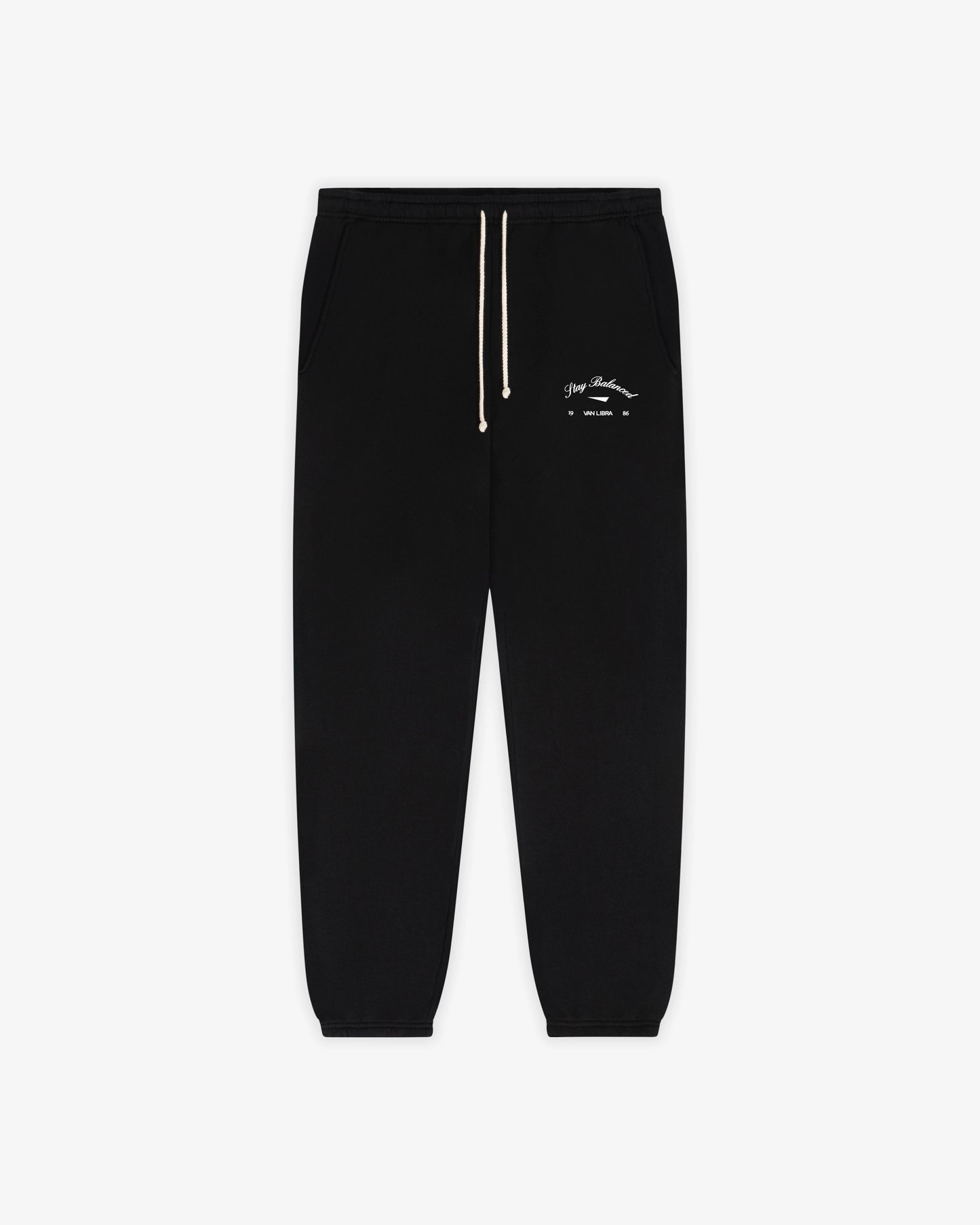 Stay Balanced Script Sweatpants - Blackwood