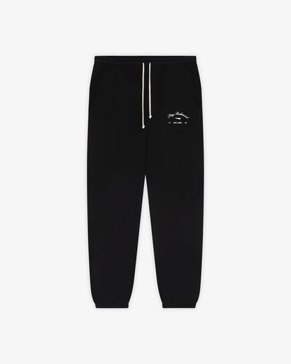 Stay Balanced Script Sweatpants - Blackwood