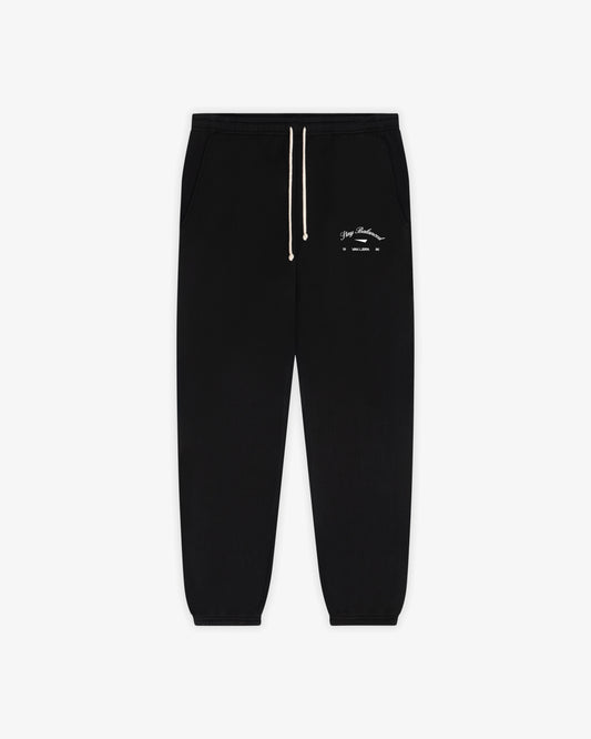 Stay Balanced Script Sweatpants - Blackwood