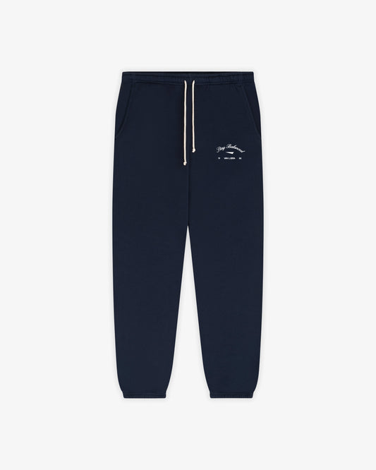 Stay Balanced Script Sweatpants - Midnight Blue