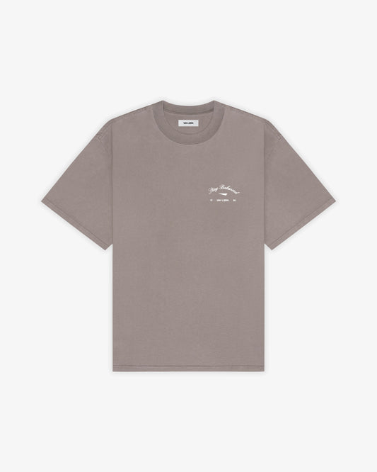 Stay Balanced Script Washed Tee - Driftwood