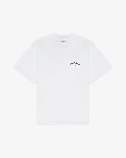 Stay Balanced Script Washed Tee - Soft White
